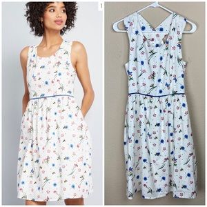 Garden Girl Cotton A-Line Dress By Yumi